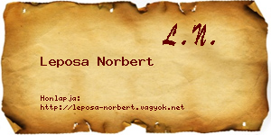 Leposa Norbert névjegykártya
