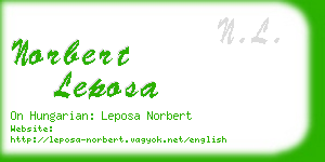 norbert leposa business card